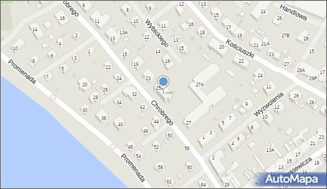 Choszczno, Króla Bolesława Chrobrego, 25B, mapa Choszczno