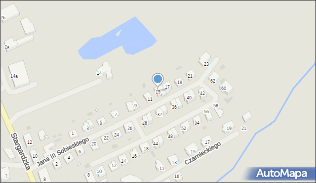 Choszczno, Króla Jana III Sobieskiego, 15, mapa Choszczno
