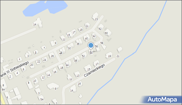 Choszczno, Króla Jana III Sobieskiego, 54, mapa Choszczno