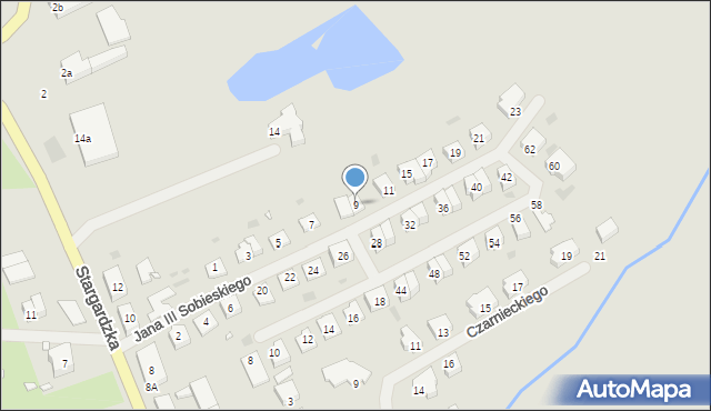 Choszczno, Króla Jana III Sobieskiego, 9, mapa Choszczno