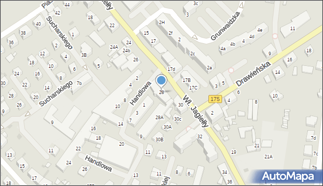 Choszczno, Króla Władysława Jagiełły, 28, mapa Choszczno