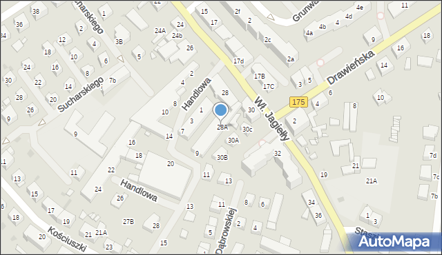 Choszczno, Króla Władysława Jagiełły, 28A, mapa Choszczno