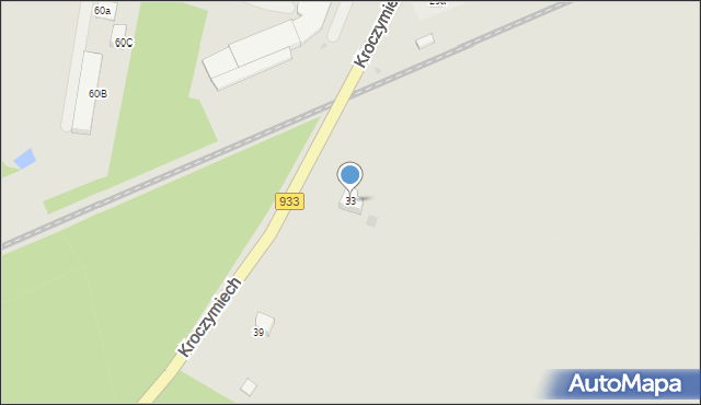 Chrzanów, Kroczymiech, 33, mapa Chrzanów