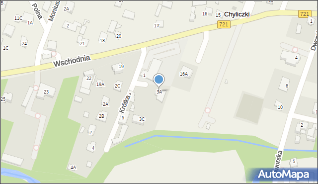 Chyliczki, Krótka, 3A, mapa Chyliczki