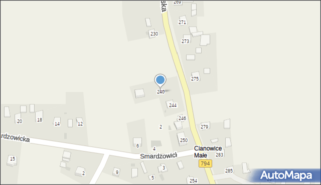 Cianowice, Krakowska, 240, mapa Cianowice