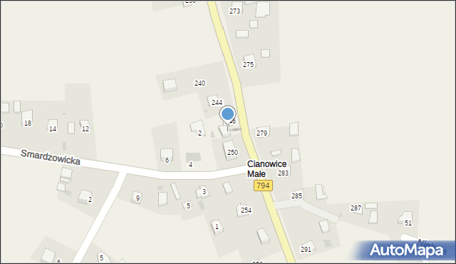 Cianowice, Krakowska, 248, mapa Cianowice