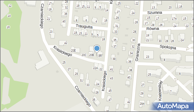 Ciechanów, Krasickiego Ignacego, bp., 20A, mapa Ciechanów