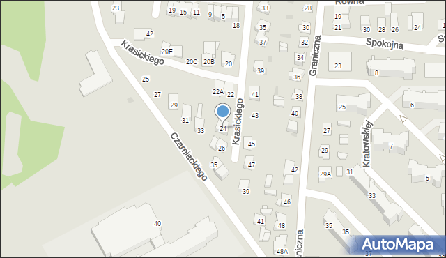 Ciechanów, Krasickiego Ignacego, bp., 24, mapa Ciechanów