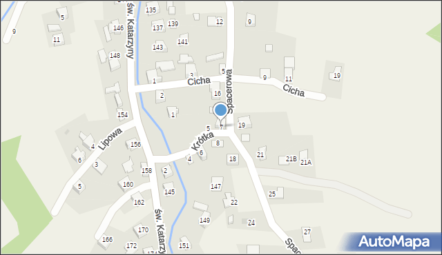 Cięcina, Krótka, 7, mapa Cięcina