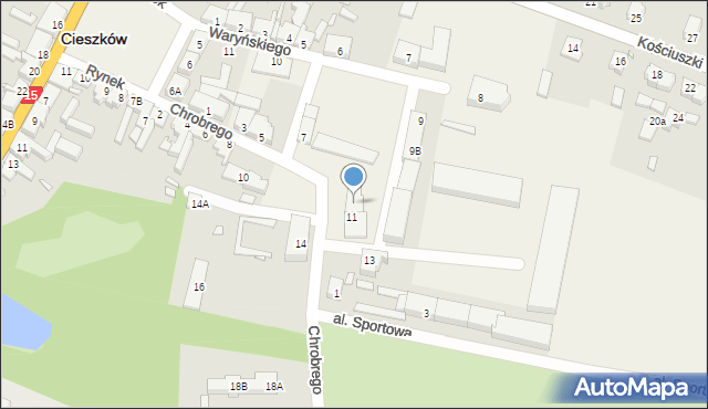 Cieszków, Króla Bolesława Chrobrego, 9, mapa Cieszków
