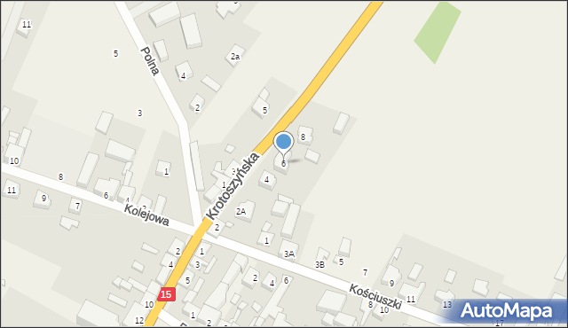 Cieszków, Krotoszyńska, 6, mapa Cieszków