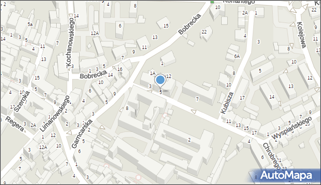 Cieszyn, Króla Bolesława Chrobrego, 5, mapa Cieszyna