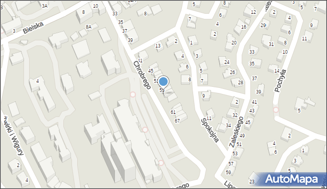 Cieszyn, Króla Bolesława Chrobrego, 57, mapa Cieszyna