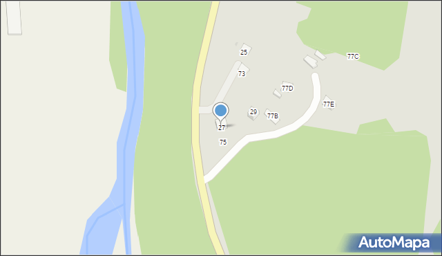 Ciężkowice, Krynicka, 27, mapa Ciężkowice