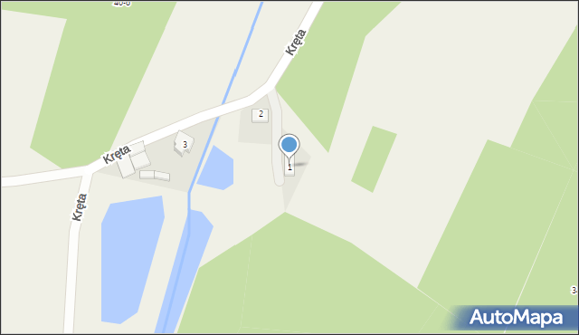 Ciszkowo, Kręta, 1, mapa Ciszkowo