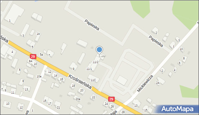 Cybinka, Krośnieńska, 11/5, mapa Cybinka