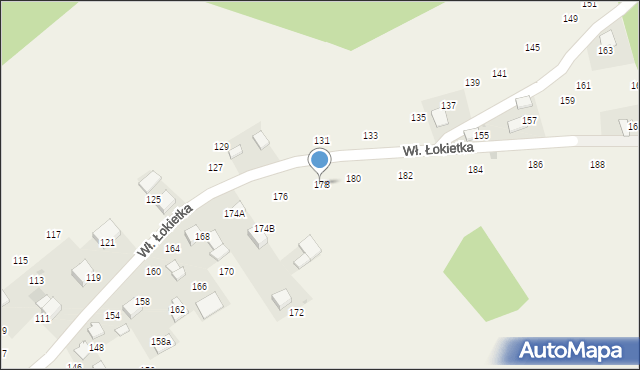 Czajowice, Króla Władysława Łokietka, 178, mapa Czajowice