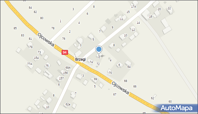 Czajowice, Króla Władysława Łokietka, 2, mapa Czajowice