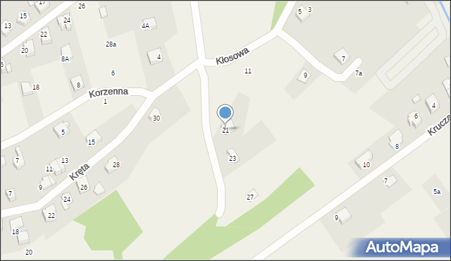 Czaniec, Krokusów, 21, mapa Czaniec