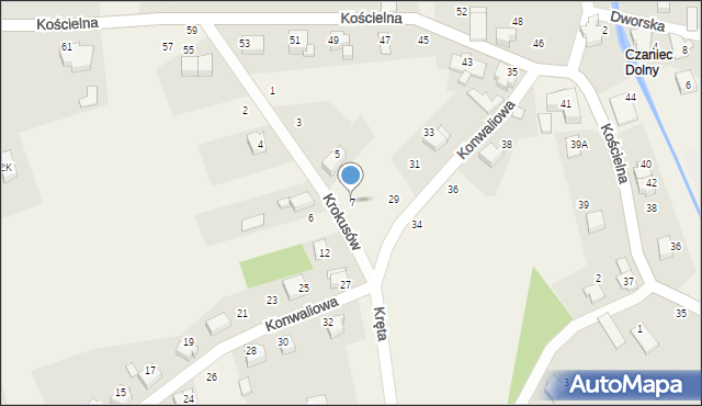 Czaniec, Krokusów, 7, mapa Czaniec