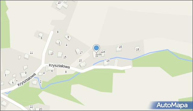 Czaniec, Kryształowa, 12, mapa Czaniec