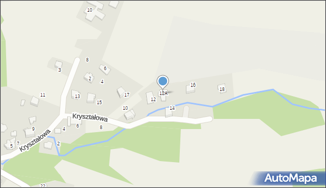 Czaniec, Kryształowa, 12A, mapa Czaniec