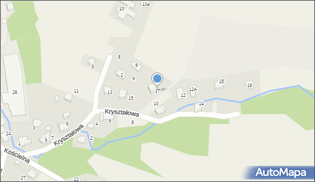 Czaniec, Kryształowa, 17, mapa Czaniec