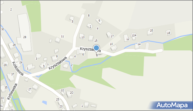 Czaniec, Kryształowa, 8, mapa Czaniec