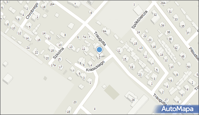 Czarna Białostocka, Krasickiego, 2, mapa Czarna Białostocka