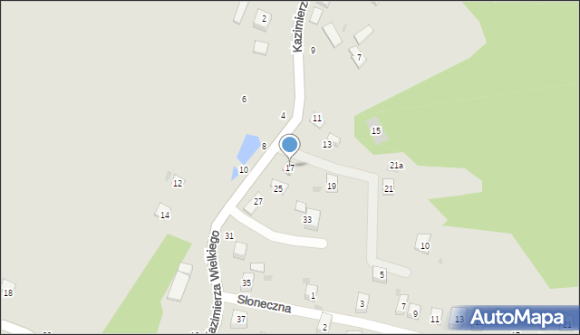 Czchów, Króla Kazimierza Wielkiego, 17, mapa Czchów