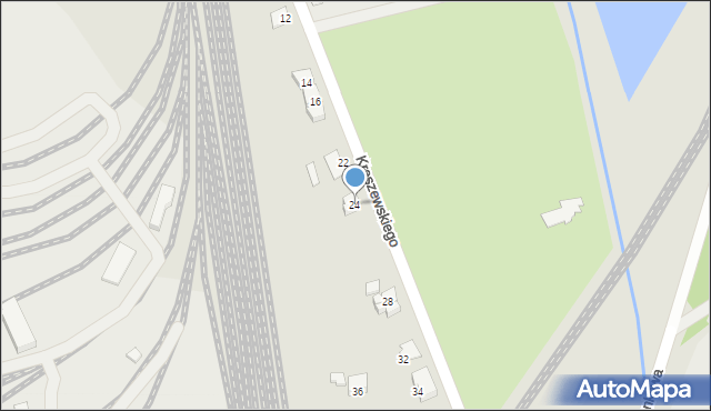 Czechowice-Dziedzice, Kraszewskiego Józefa Ignacego, 24, mapa Czechowic-Dziedzic