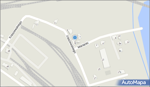 Czechowice-Dziedzice, Kraszewskiego Józefa Ignacego, 9, mapa Czechowic-Dziedzic