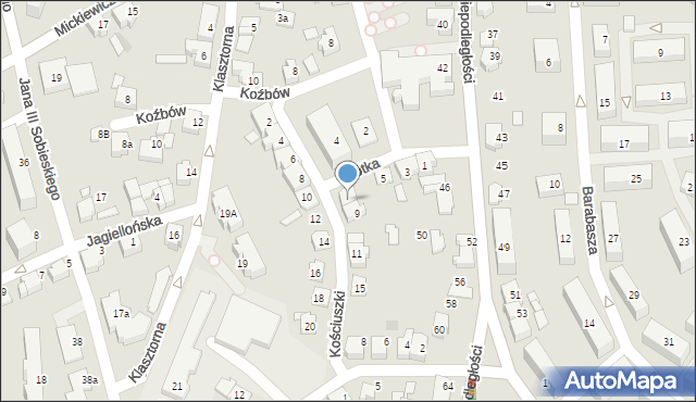 Czechowice-Dziedzice, Krótka, 7, mapa Czechowic-Dziedzic