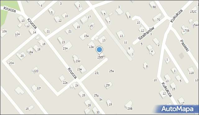 Czechowice-Dziedzice, Krucza, 23G, mapa Czechowic-Dziedzic