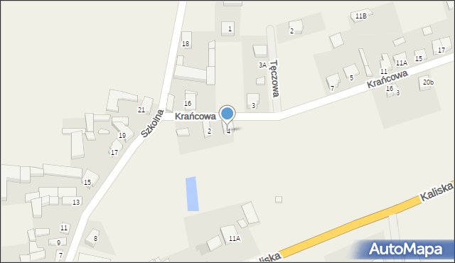 Czekanów, Krańcowa, 4, mapa Czekanów