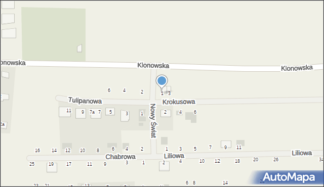 Czerlejno, Krokusowa, 1, mapa Czerlejno