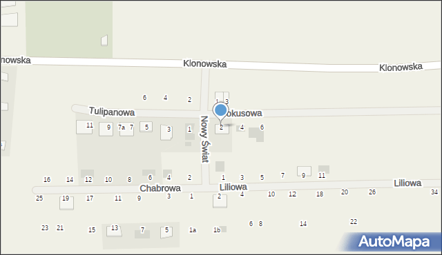 Czerlejno, Krokusowa, 2, mapa Czerlejno