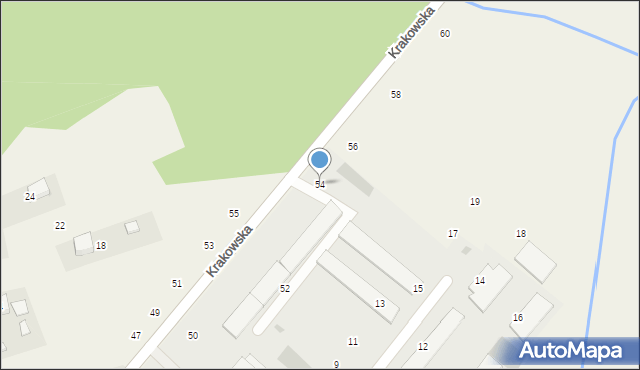 Czernichów, Krakowska, 54, mapa Czernichów