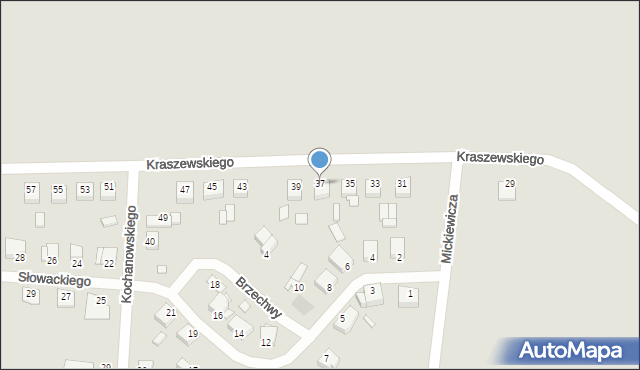 Czerniejewo, Kraszewskiego Józefa Ignacego, 37, mapa Czerniejewo