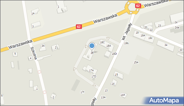 Czerwińsk nad Wisłą, Króla Władysława Jagiełły, 16, mapa Czerwińsk nad Wisłą