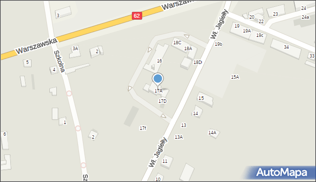 Czerwińsk nad Wisłą, Króla Władysława Jagiełły, 17A, mapa Czerwińsk nad Wisłą