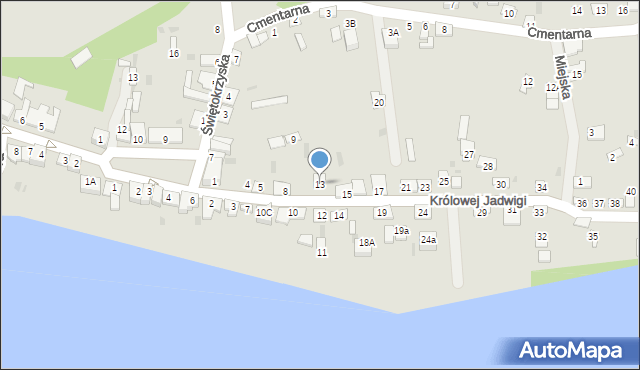 Czerwińsk nad Wisłą, Królowej Jadwigi, 13, mapa Czerwińsk nad Wisłą