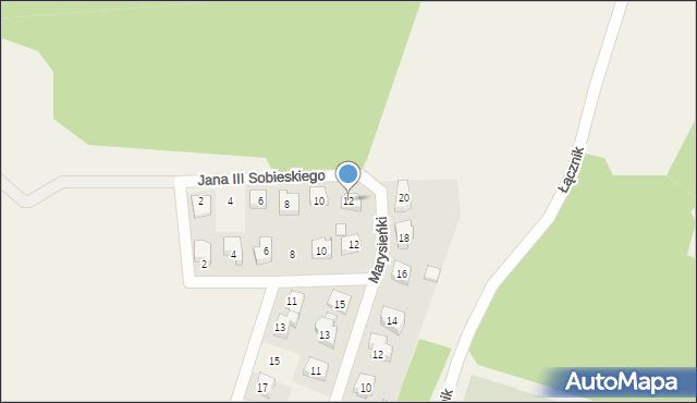 Czerwonak, Króla Jana III Sobieskiego, 12, mapa Czerwonak