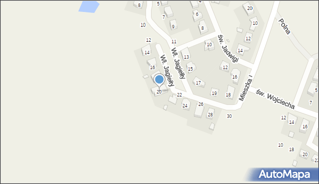 Czerwonak, Króla Władysława Jagiełły, 20, mapa Czerwonak