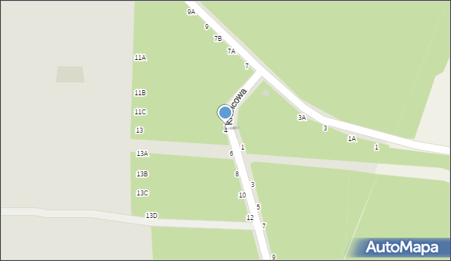 Częstochowa, Krańcowa, 4, mapa Częstochowy