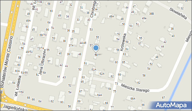 Częstochowa, Króla Bolesława Chrobrego, 59, mapa Częstochowy