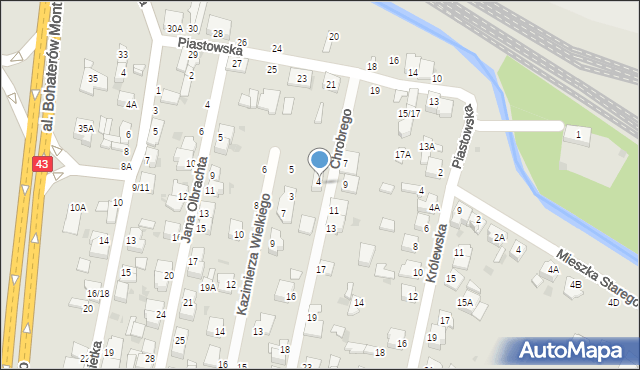 Częstochowa, Króla Bolesława Chrobrego, 6/10, mapa Częstochowy