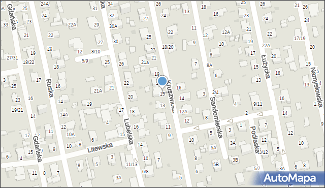 Częstochowa, Kruszwicka, 15, mapa Częstochowy