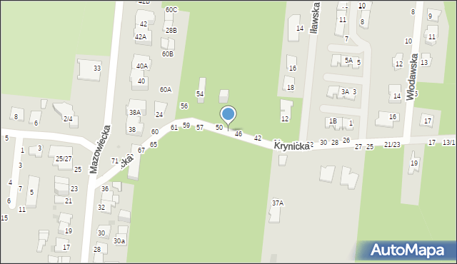 Częstochowa, Krynicka, 48, mapa Częstochowy