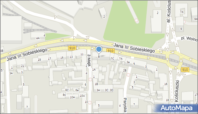 Dąbrowa Górnicza, Króla Jana III Sobieskiego, 9, mapa Dąbrowa Górnicza